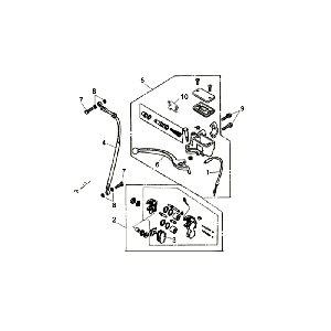 Bremshebel Bremssattel Bremsleitung Sym Allo (WH871) champagner