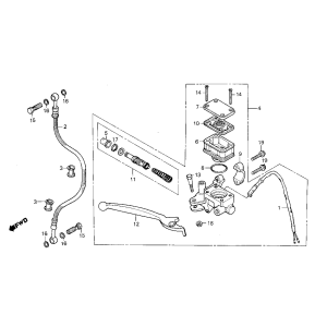 Honda MB50/MB80 kompletter Bremshebel