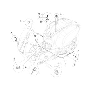 Bremskabel Vespa Sprint 125 4T 3V IE ABS E5 2021 (EMEA)