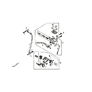 Bremssattel Bremshebel Bremshebel Sym Fiddle III Mattschwarz
