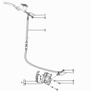 Bremssattel - Bremsbeläge - Typhoon 2-Takt Euro 3 2011 Bremsleitung