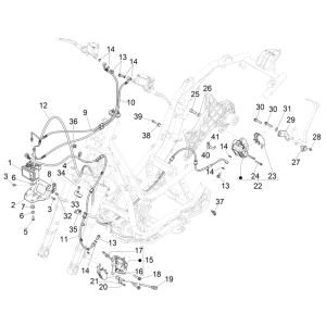Bremsleitungen - Bremssitz (ABS) Piaggio Beverly 300 4T 4V HPE ABS E5 2021-2022 (EMEA)