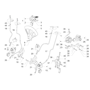 Bremsleitungen - Bremssattel (ABS) Piaggio MP3 350 Maxi Sport E4 ABS 2018-2020 (EMEA)
