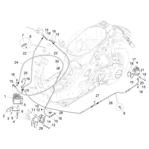 Bremsleitungen - Bremssattel (ABS) Vespa GTS 125 4T E5 ABS 2021 (EMEA)
