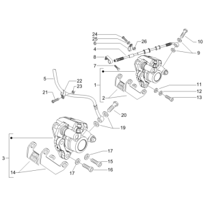Bremsleitungen - Bremssattel Gilera Runner 50 SP 2010-2017