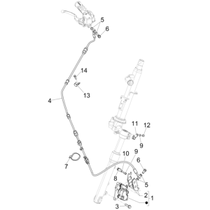 Bremsleitungen - Piaggio Liberty 50 4-Takt-Bremssattel (IGET Euro 5)