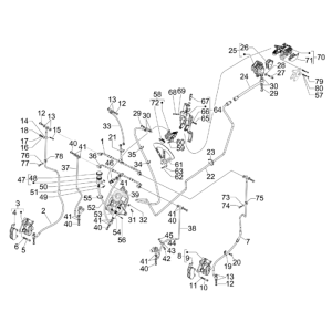 Bremsleitungen - Bremssattel Piaggio MP3 300LT Sport 2009-2014