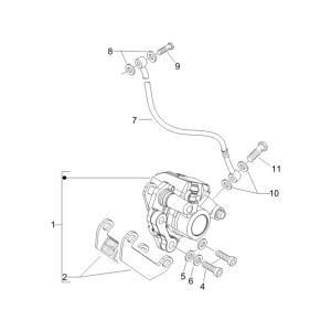 Bremsleitungen - Bremssattel Piaggio Zip 50 SP 2006-2013