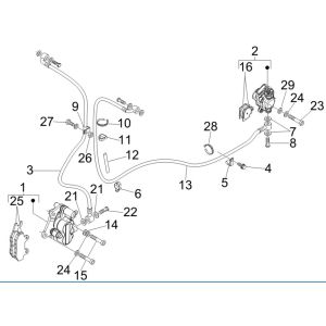 Bremsleitungen - Bremssattel Vespa GTV 250 4T 4V IE
