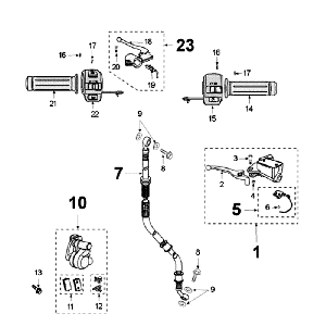 Bremssystem - Bremse Typ D155 Peugeot V-clic Weiß