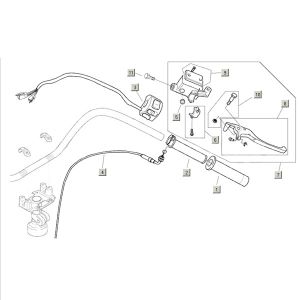 Bremssystem + Trade rechts Aprilia Mojito Custom 2t (Piaggio-Motor) 2004 - 2010