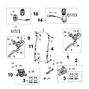 Bremssystem Peugeot Jet Force LC Einspritzung Rot