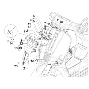 Scheinwerfer Vespa S 45km 4-Takt-4-Ventil-Scheinwerfer