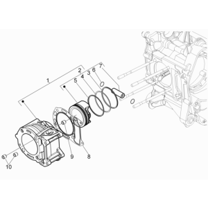 Piaggio Beverly 125 RST 4T 4V IE E3 2010-2015 (EMEA) Zylinderkolbenbolzengruppe