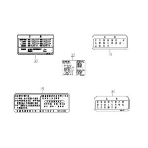 Sicherheitsaufkleber-Transfers Kymco Sento 4-Takt Weiß
