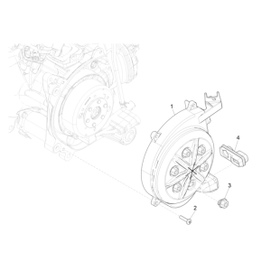 Schwungradabdeckung Piaggio NRG Power 50 2-Takt LC Euro 4