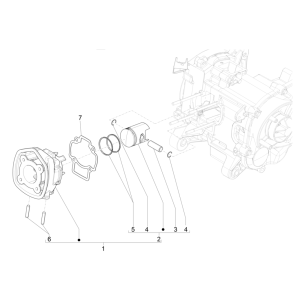 Zylinder - Kolben Piaggio NRG Power 50 2-Takt LC Euro 4