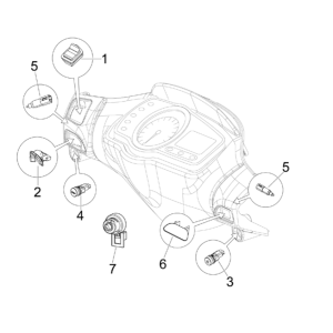 Schalter/Drucktaster Piaggio NRG Power 50 2-Takt LC Euro 4