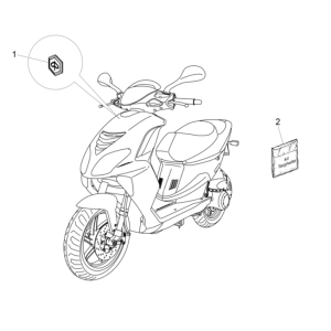 Embleme - Aufkleber - Logo Piaggio NRG Power 50 2-Takt LC Euro 4