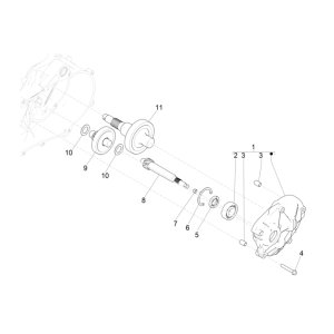 Getriebe: Piaggio NRG Power 50 2-Takt-LC-Euro-4-Getriebe