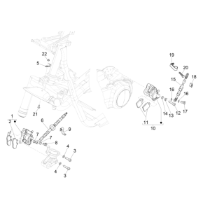 Bremssattel - Bremsbeläge - Bremsleitung NRG Power 50 2-Takt LC Euro 4