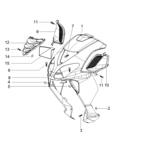 Piaggio NRG Power 50 2-Takt LC Euro 4 Frontabdeckung