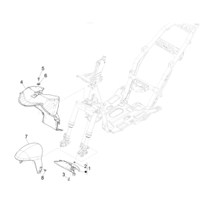 Vorderradschutzbleche Piaggio NRG Power 50 2-Takt LC Euro 4