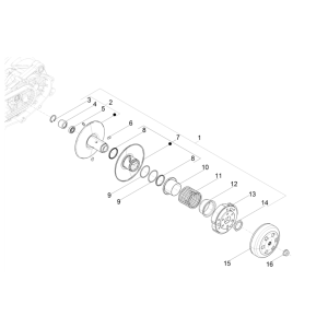 Piaggio NRG Power LC Euro 4-Kupplung