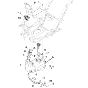 Gastank - Tankschwimmer - Piaggio NRG Power 50 2-Takt LC Euro 4 Vakuumventil
