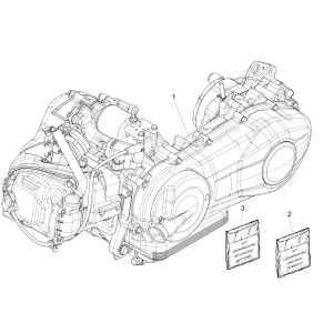 Kompletter Motorblock Vespa Sprint 150 3V IE ABS Euro 3 2015
