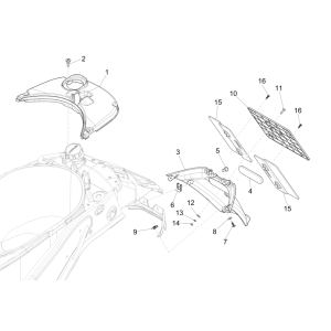 Vespa Sprint 150 3V IE ABS Euro 3 2015 Hinterradschutzblech