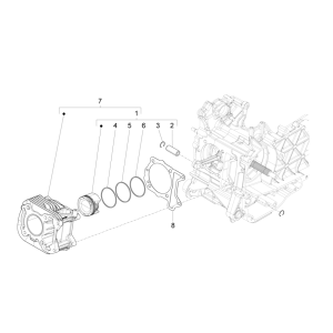 Zylinder - Kolben Vespa Sprint 150 3V IE ABS Euro 3 2015