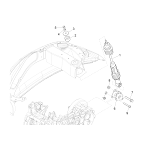 Stoßdämpfer Vespa Sprint 150 3V IE ABS Euro 3 2015
