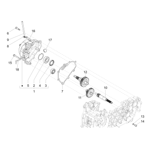 Getriebe - Getriebe Vespa Sprint 150 3V IE ABS Euro 3 2015