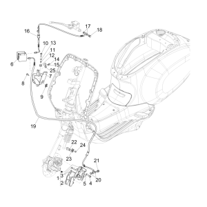 Vespa Sprint 150 3V IE ABS Euro 3 2015 Bremsleitung