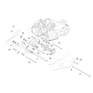 Vespa Sprint 150 3V IE ABS Euro 3 2015 Motoraufhängung