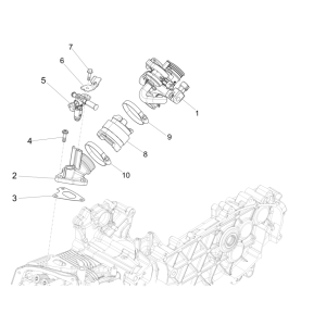 Drosselklappengehäuse - Einspritzventil - Ansaugkrümmer Vespa Sprint 150 3V IE ABS Euro 3 2015