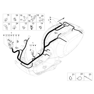Vespa Sprint 150 3V IE ABS Euro 3 2015 Kabelbaum