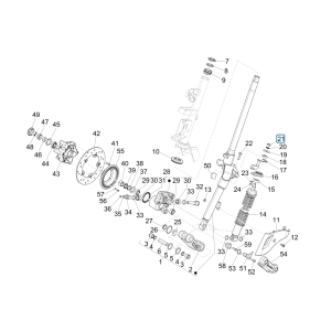 Vorderradgabel - Vespa Sprint 150 3V IE ABS Euro 3 2015
