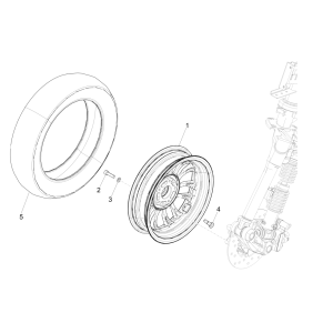Vespa Sprint 150 3V IE ABS Euro 3 2015 Vorderrad