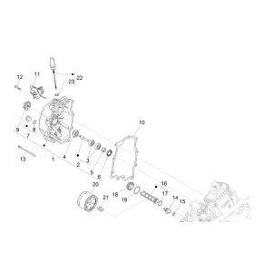 Wasserpumpe - Ölfilter Vespa GTS 300 Super HPE 4V IE ABS Euro 5 2020-2022