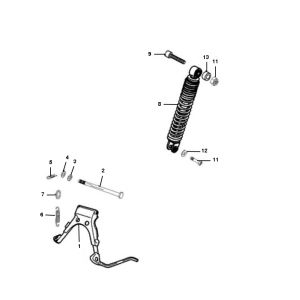 Stoßdämpfer serienmäßig Peugeot Ludix ein 2-Takt