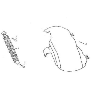 Stoßdämpfer Heckfender Benzhou Retro 125cc