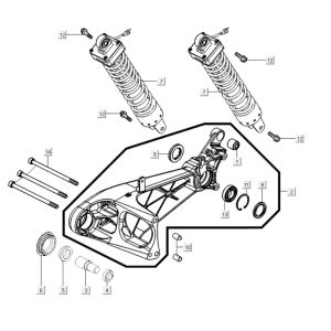 Stoßdämpfer hinten Kymco Myroad 700i