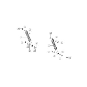 Stoßdämpfer Kymco Activ 4-Takt rot-schwarz