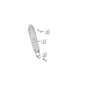 Stoßdämpfer Kymco VP50 4t ac techo Silber