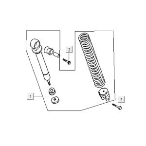 Stoßdämpfer Kymco ZX 2t ac blau limitiert