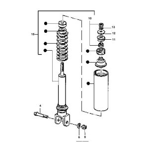 Stoßdämpfer Piaggio Typhoon 98-2005 2-Takt