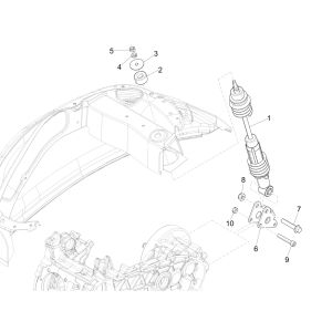 Stoßdämpfer Vespa Sprint 125 4T 3V IE ABS E5 2021 (EMEA)