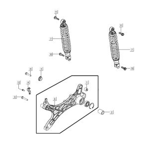 Stoßdämpfer hinten Kymco Agility City 16 200i